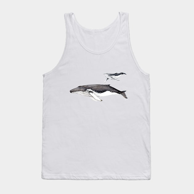 Humpback whale and baby Tank Top by chloeyzoard